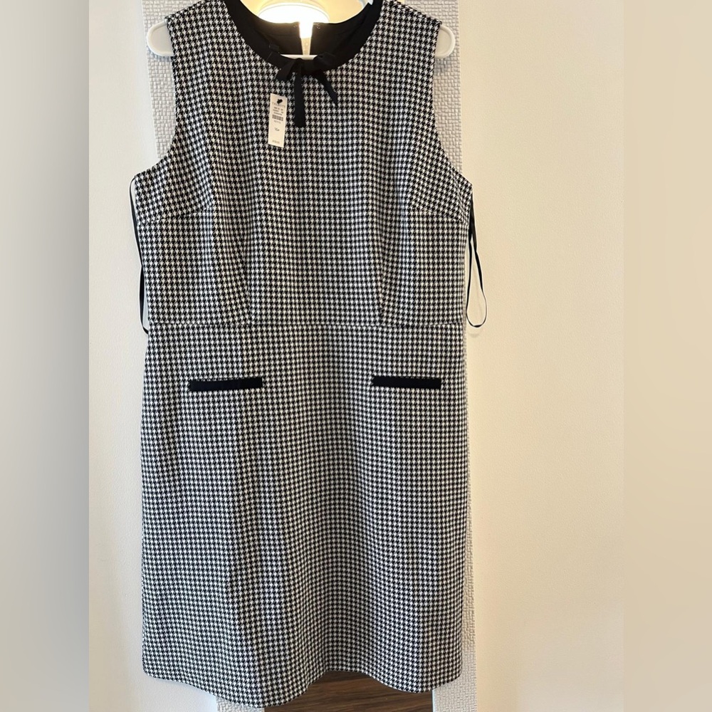 Talbots Black and White Checkered Mini Dress